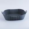 Reusable Silicone Air Fryer Liner Non-Stick 22cm Size Air Fryer Baking Tray Square Shape Air Fryer Basket Baking Accessory