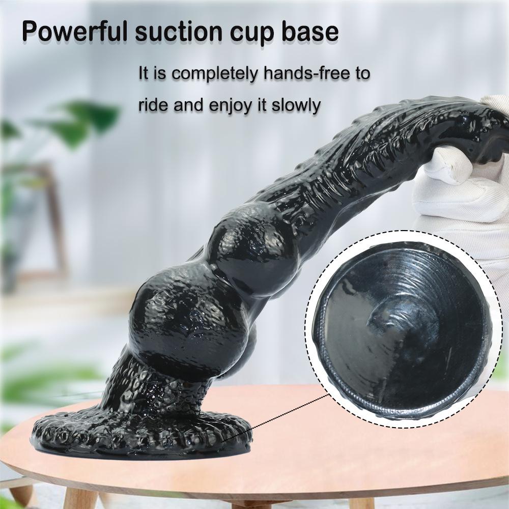 Realistic Canine Penis with Balls Dildo - Extra Long Depth Play for Women, SM Roleplay Toy, Anal Plug with Dual Testicles, Fantasy Adult Toy