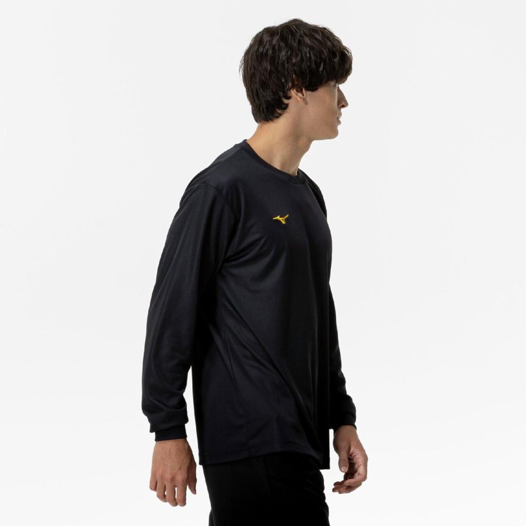 Mizuno NaviDry Long Sleeve Training Size Size M Exclusive Model T-Shirt, U-Neck, Moisture-Wicking, Quick-Drying, Underwear, Men's, 32MAC195,