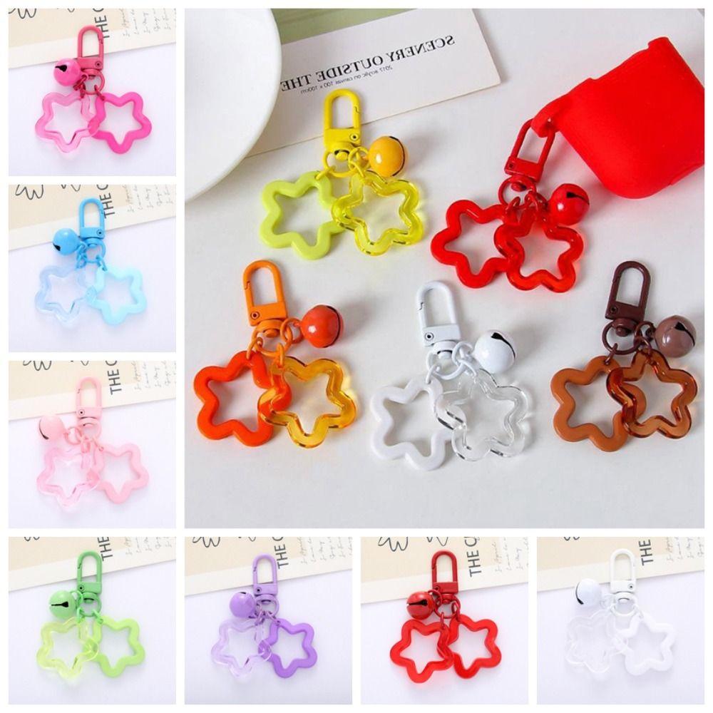 

Брелок с полыми макаронами и пятиконечной звездой Брелок с пятиконечной звездой-колокольчиком Чехол для наушников