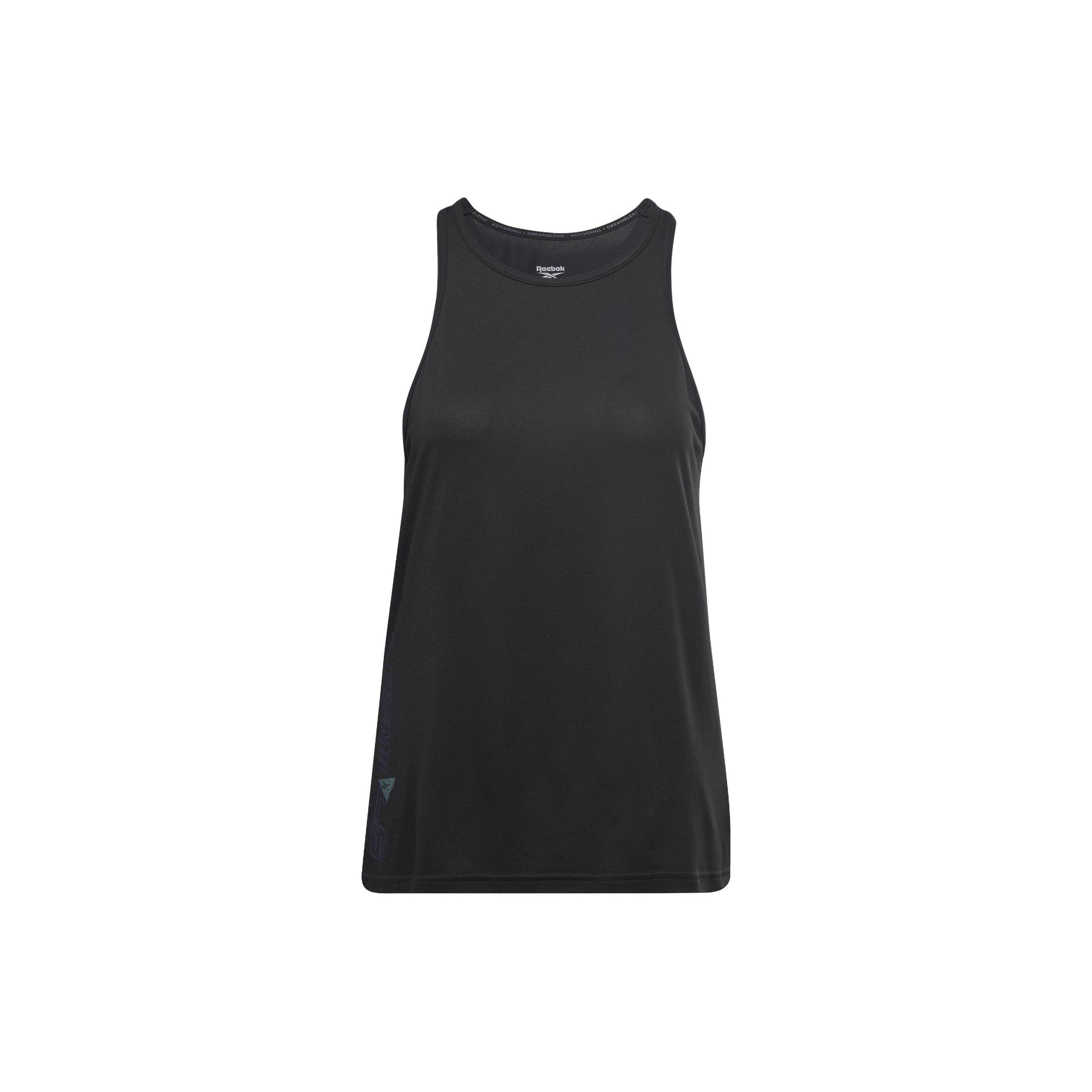 

Reebok Ac Dreamblend Solid Color Fitness Sports Tank Top Women Tops Black HN6031
