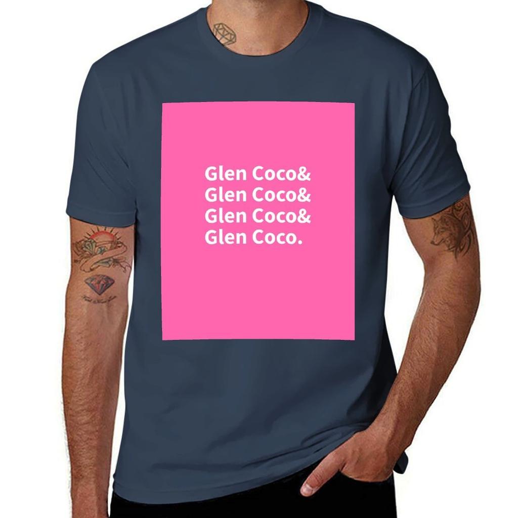 Glen Coco Helvetica List (White On Hot Pink) Tshirt T Shirt Custom Print Tshirt