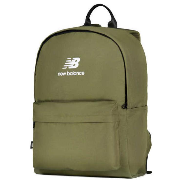 New Balance Casual Fashion Versatile Zipper Closure Fabric Backpack Unisex backpack Green LAB51423-DEK