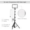 2 Pack USB LED Video Lights Kit Bi Color Temperature Fill Lights 10 Level Brightness with Light Stands Color Filters