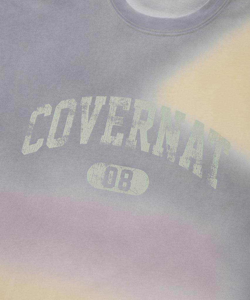 COVERNAT Cracked Arch Logo Dyed T-Shirt Multi