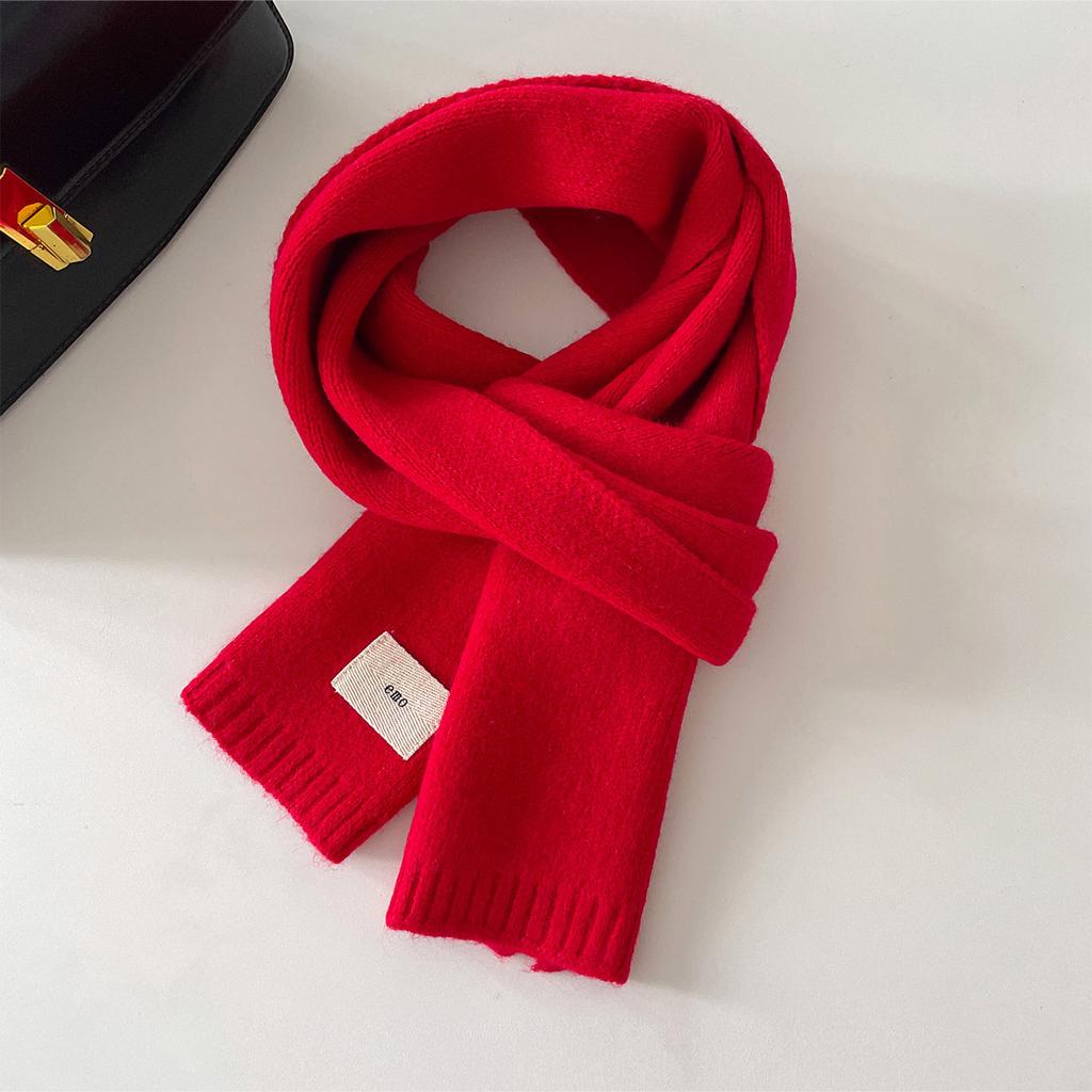 Nowy Jesienno-Zimowy Damski Męski Koreański Szalik Dzianinowy Wełniany Ciepły Gruby Szalik na Szyję Chustka Gruby Wiatroodporny Zimoodporny Otulacz