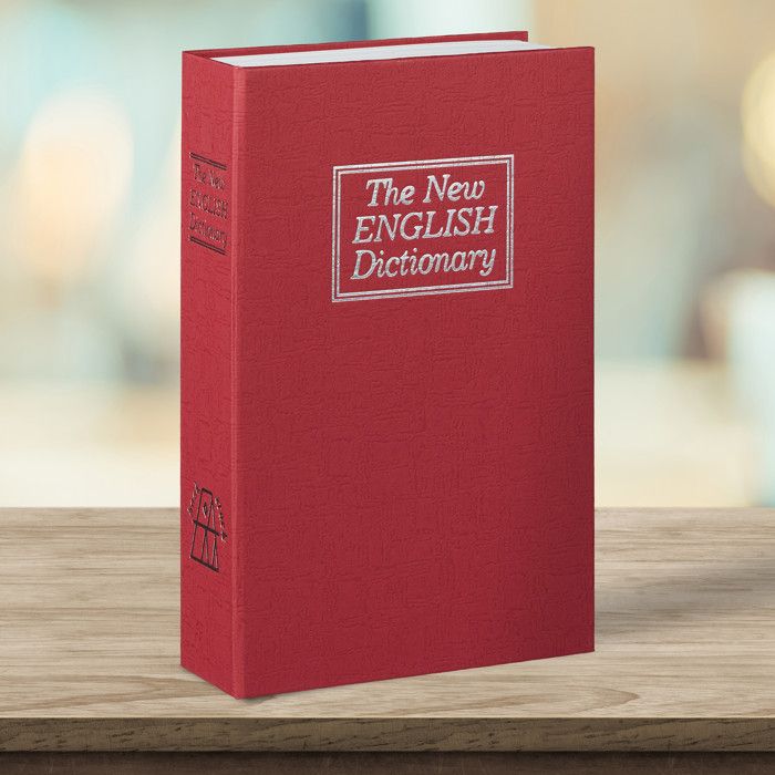 Relaxdays Faux Livre Coffre Fort Comme Livre De Poche-fermable À Clé 15, 5 X 5 Cm Rouge - 1002079947