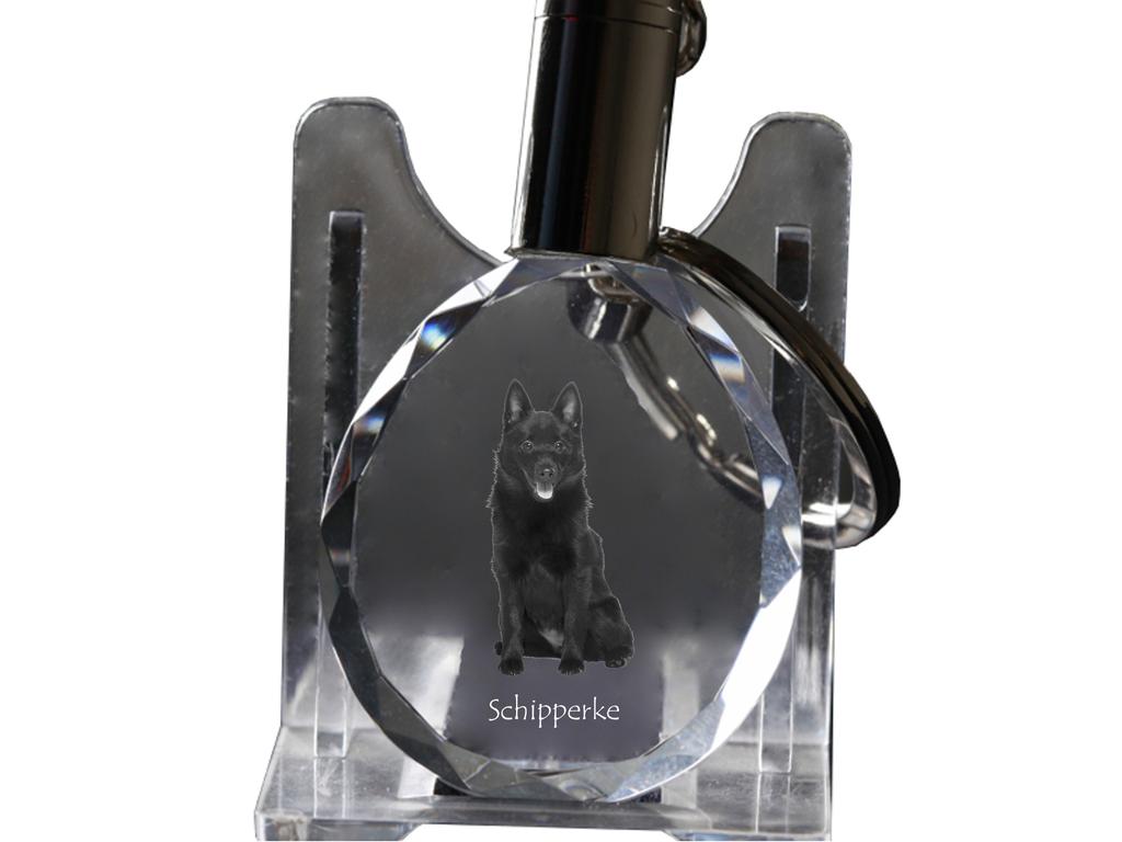 Schipperke, Little Black Devil, Little Captain - Pendant with a Photo of a Dog, Crystal Key Ring In a Gift Box, a Unique Gift by Art-Dog