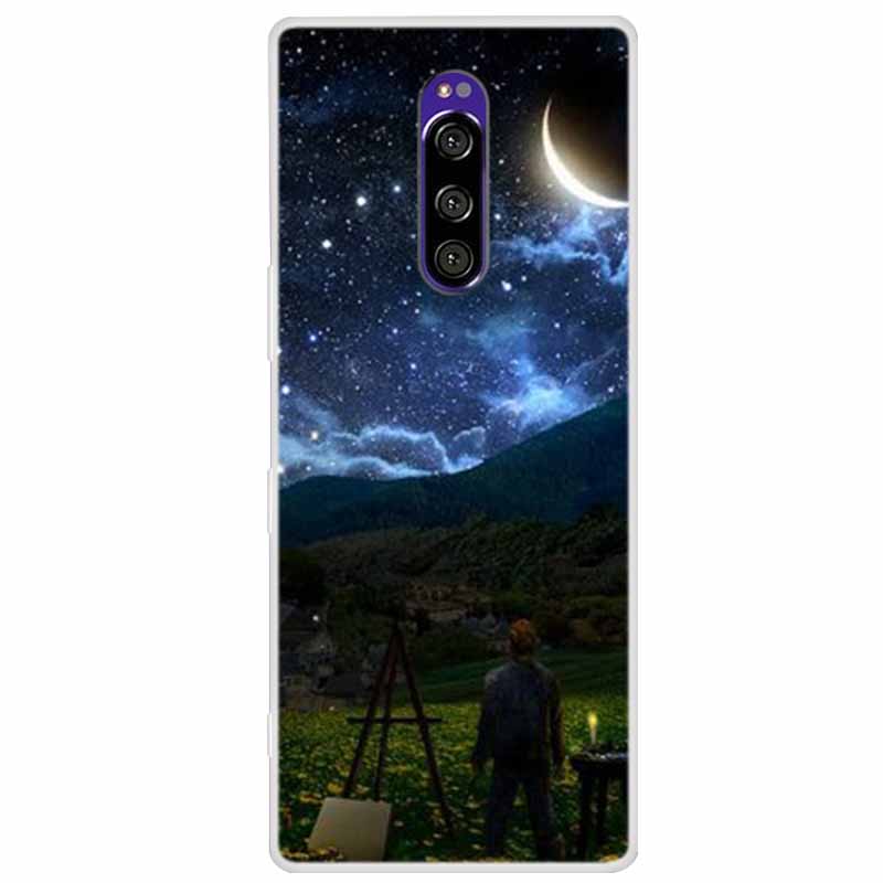 For Sony Xperia 1 Case Luxury Animals Transparent Cover for Sony Xperia1 XZ4 SO-03L SOV40 J8110 J9150 J8170 Phone Shells Covers