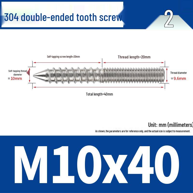 Śruba samogwintująca ze stali nierdzewnej 304 z podwójnym łbem i gniazdem sześciokątnym do mebli, ostro zakończona, M4 M5 M6 M8.