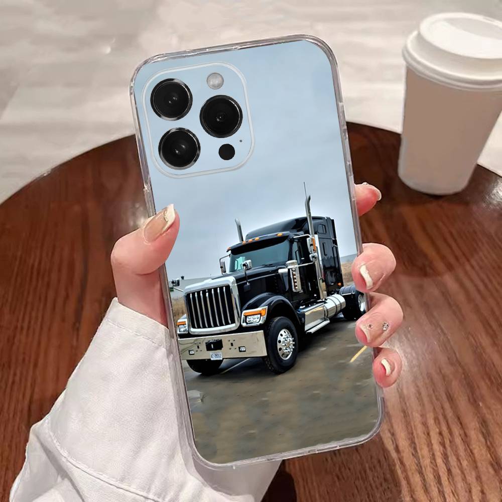 Heavy Truck Car Cool Phone Case For iPhone 17,16,15,14,13,12,11 Plus,Pro,Max,XR,XS,Plus,E,SE4,Mini Transparent Cover