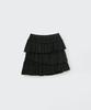 Koseumoseu Layered Frill Skirt (Black)