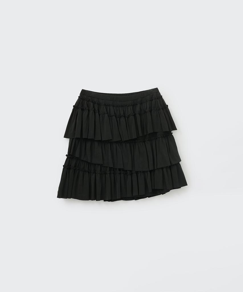 Koseumoseu Layered Frill Skirt (Black)