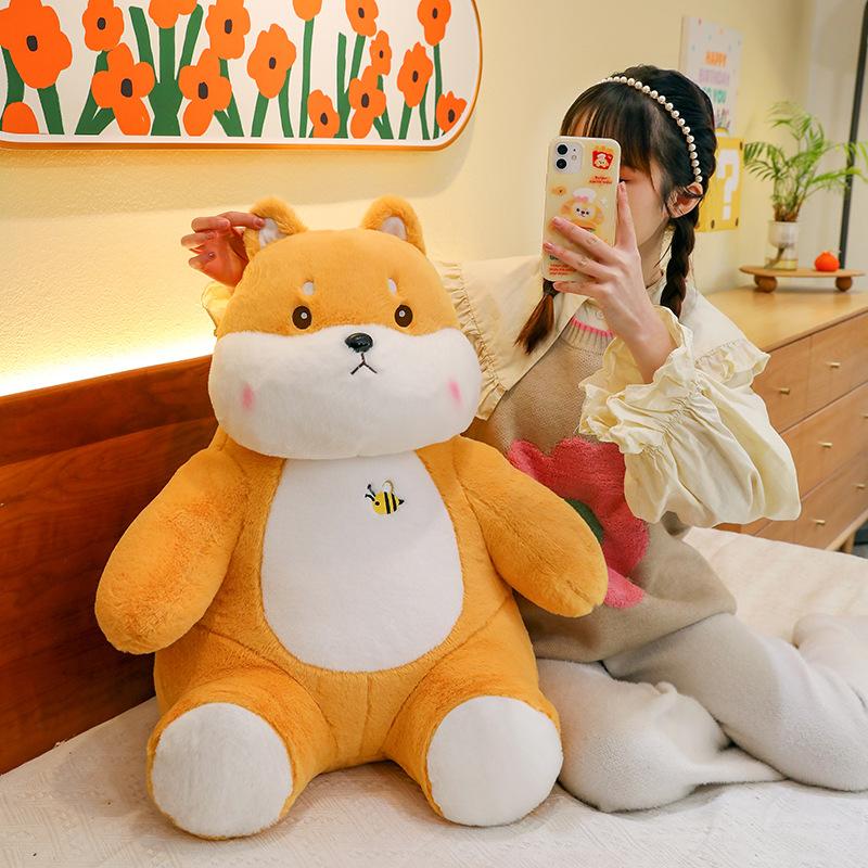 Cute Bee Shiba Inu Doll Cute Dog Doll Children's Pillow Ragdoll Gifts for Girls