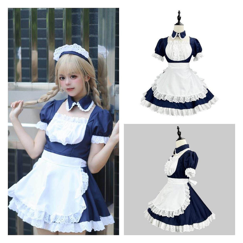 Maid Dress Lolita Game Anime Cosplay Performance Waitress Costume Uniform Party
