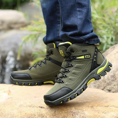 Sapatos de Escalada Unissex da Moda Respiráveis Masculino Outdoor Cano Alto Botas de Caminhada Mulher Antiderrapante Sapatos de Caminhada Masculino Tênis de Trekking Caça