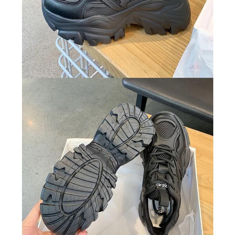 Chaussures de Sport Décontractées Polyvalentes à Maille Respirante pour Femmes à Semelle Épaisse