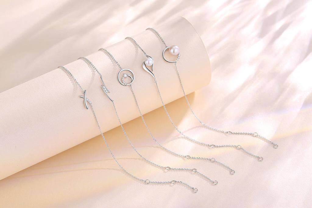 FANCIME Diamond Platinum Bracelet for X Cross Natural Stone Gift Wrapping Included Women, PT950, Motif, Jewelry, Mother's Day, Christmas, Anniversary,