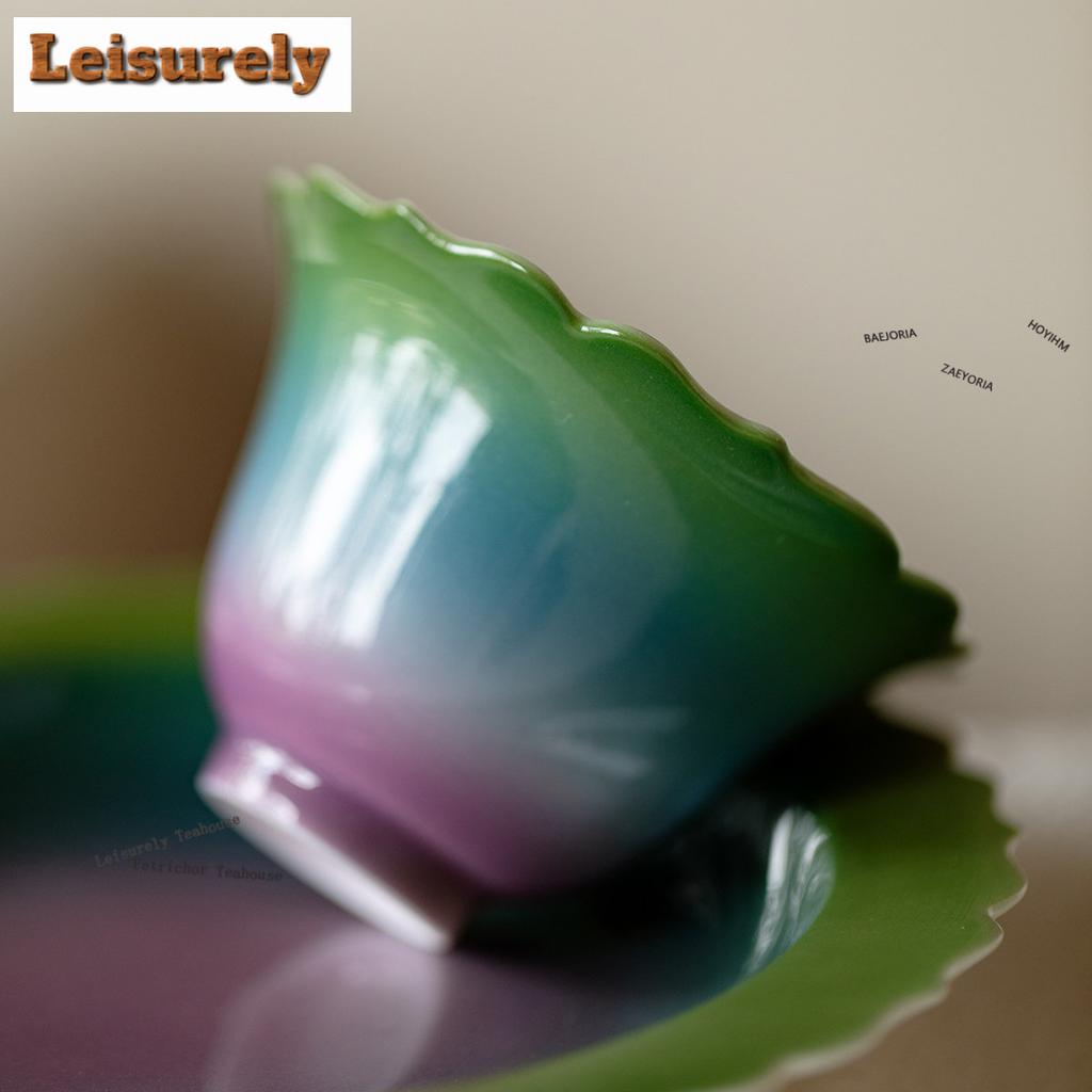 61ml Dream Green Shadow Teacup Antique Tea Bowl Beautiful Tea Cup Tea-tasting Personal Cup Chazhan Master Cups For Tea Craft