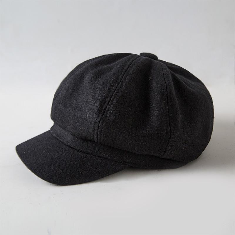 Korean Style Women's Autumn Octagonal Duck Tongue Beret - British Newsboy Casual Hat