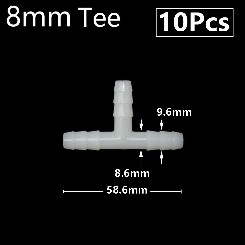 

16/12/11/10/8/6/5mm Plastic Hose Barb Connector Cross Tee Reducer Water Splitter Fitting For Breeding Irrigationm Pipe Coupler