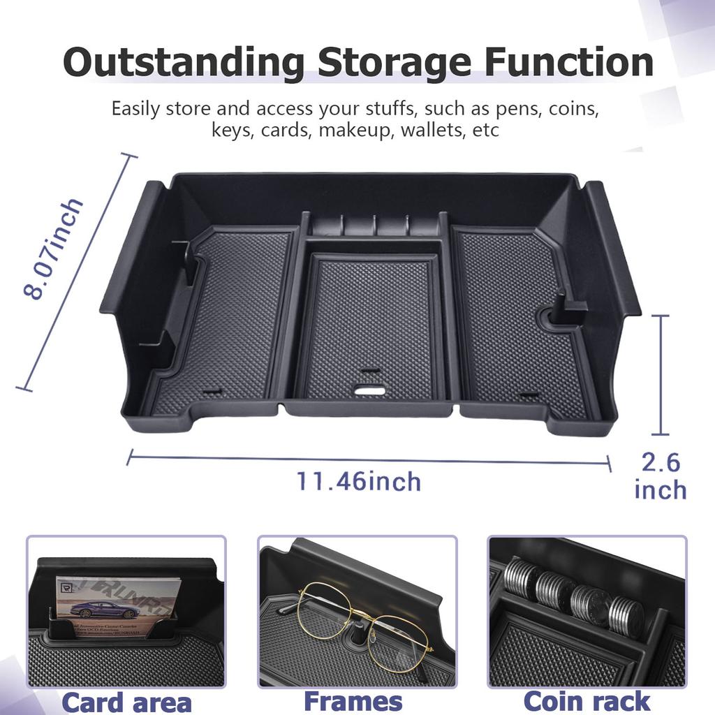 For 2025 2025 2025 2025 Toyota Tundra Center Console Organizer Tray Armrest Storage Box Interior Car Storage Tray Accessories