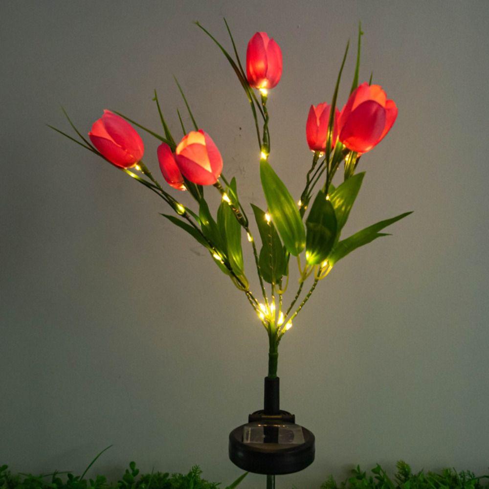 LED Lights Solar Garden Lights 7 Head Tulip Flower Solar Tulip Flower Lights Balcony