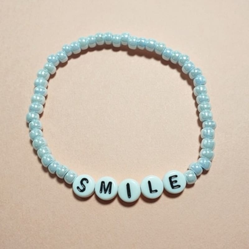 BONBEAU Smile Initial Beads Bracelet 3 Colors