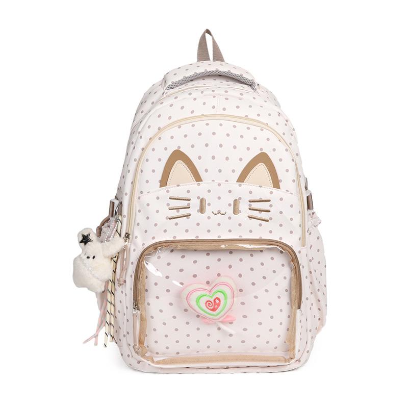 Schoolbag cute two-dimensional pain bag autumn and winter new contrasting colors high value schoolbag junior high school high school student