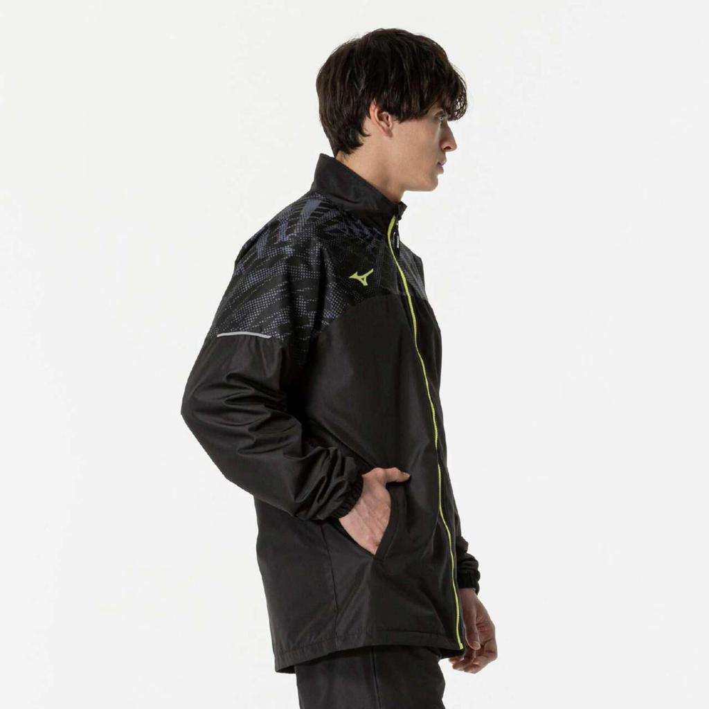 Jachetă termică pentru tenis, rezistentă la apă, absorbantă de umiditate, generatoare de căldură, 62MEB520, neagră [Mizuno]