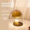 Wooden Base Candle Warmer Lamp with Timer Nordic Candle Wax Lamp 2 Bulbs Modern Wax Melting Light for House Office Decoration