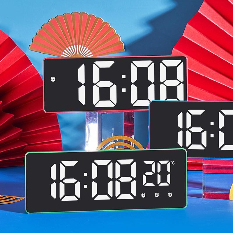 Modern Minimalist Led Digital Alarm Clock With Calendar And Temperature For Bedroom Or Office Use