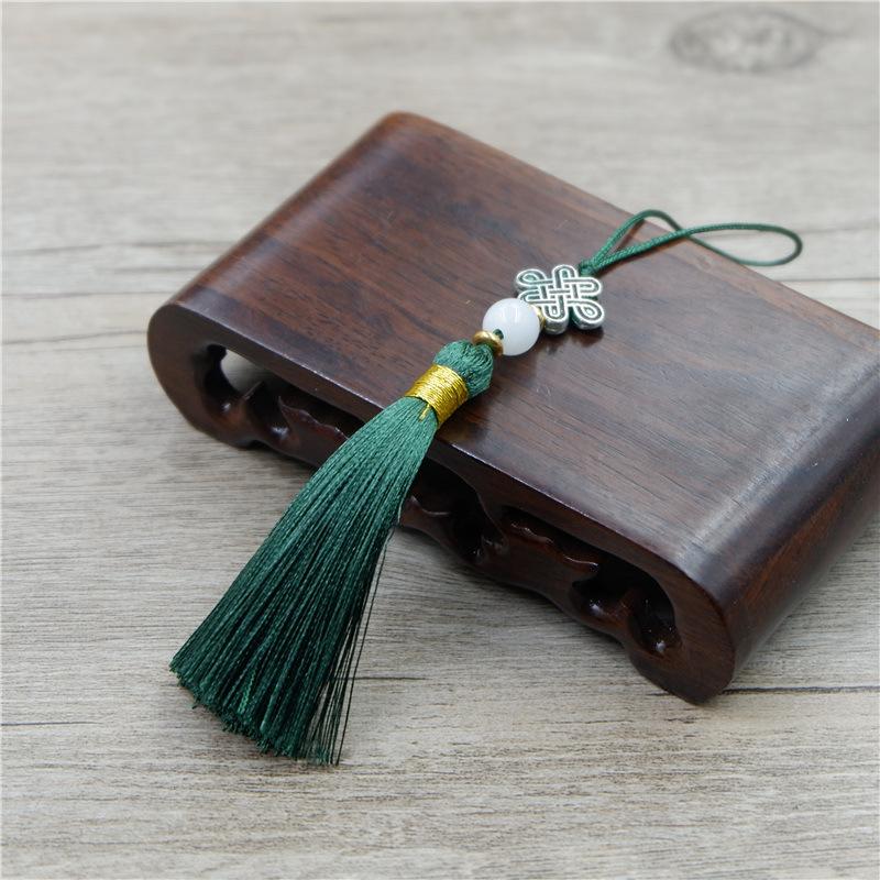 Mini Small Chinese Knot Fringed Ear, Chinese Wind Hand Bookmark Case Hanging Ear Accessories Pendant Small Fringed Pendant