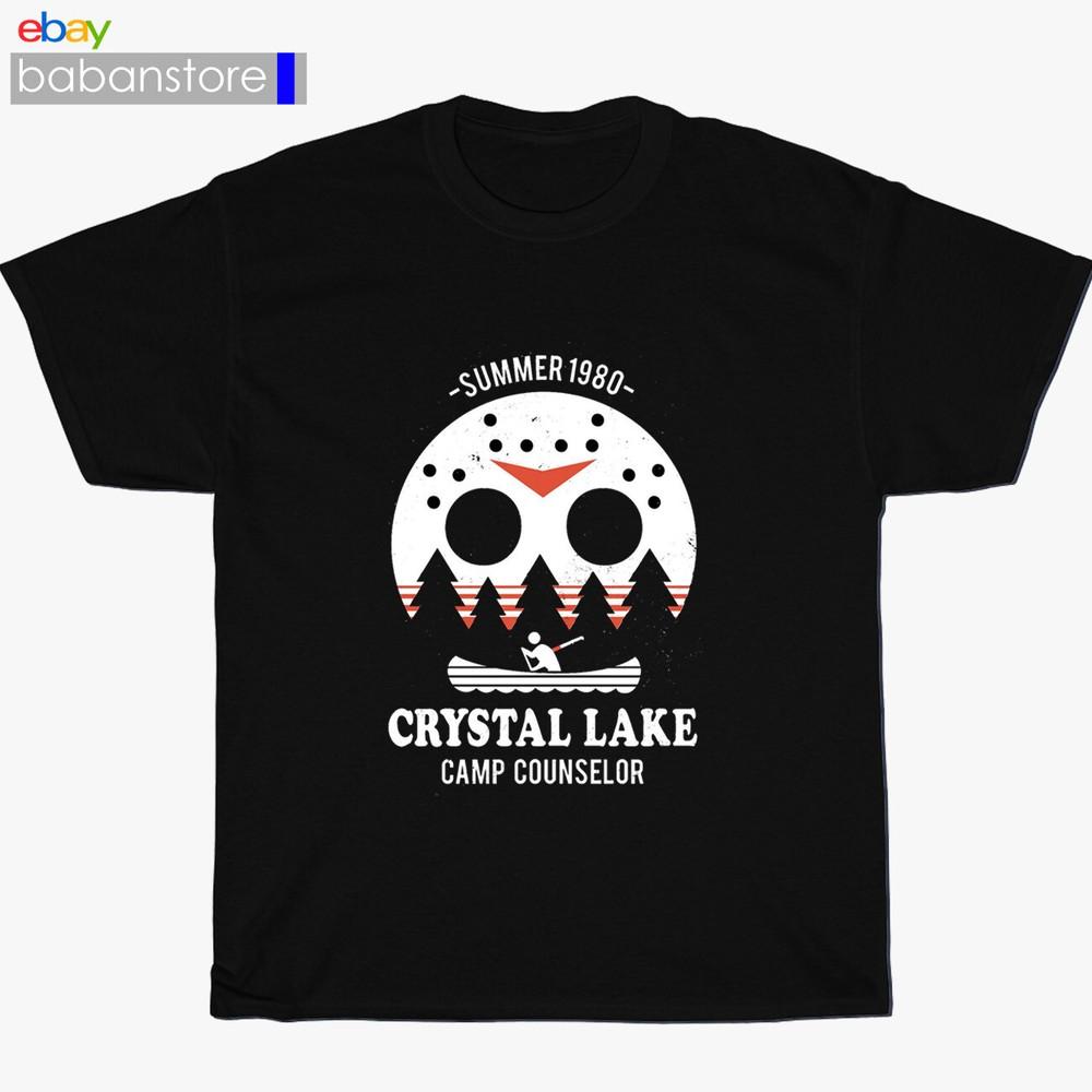 New Friday the 13th Jason Camp Crystal Lake Black TShirt Size S3XL Unisex T-Shirt XL