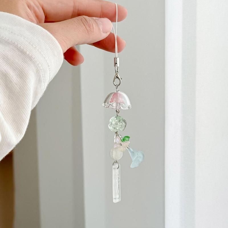 User Friendly Resin Phone Lanyard Strap Creative Keychain Hanging Decoration For Everyday Use Beaded Keychain