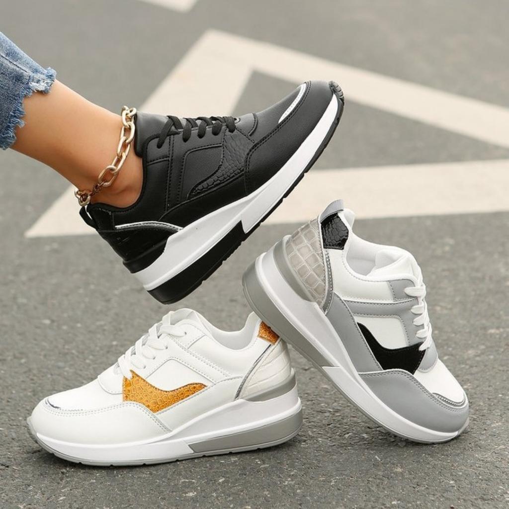 Fashion 2025 spring and autumn new large size sports shoes women match color all super fire low-top casual shoes small white shoes