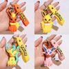 Cute Pikachu Eevee Keychain Adorable Couple Gift Silicone Key Accessory Bag Charm