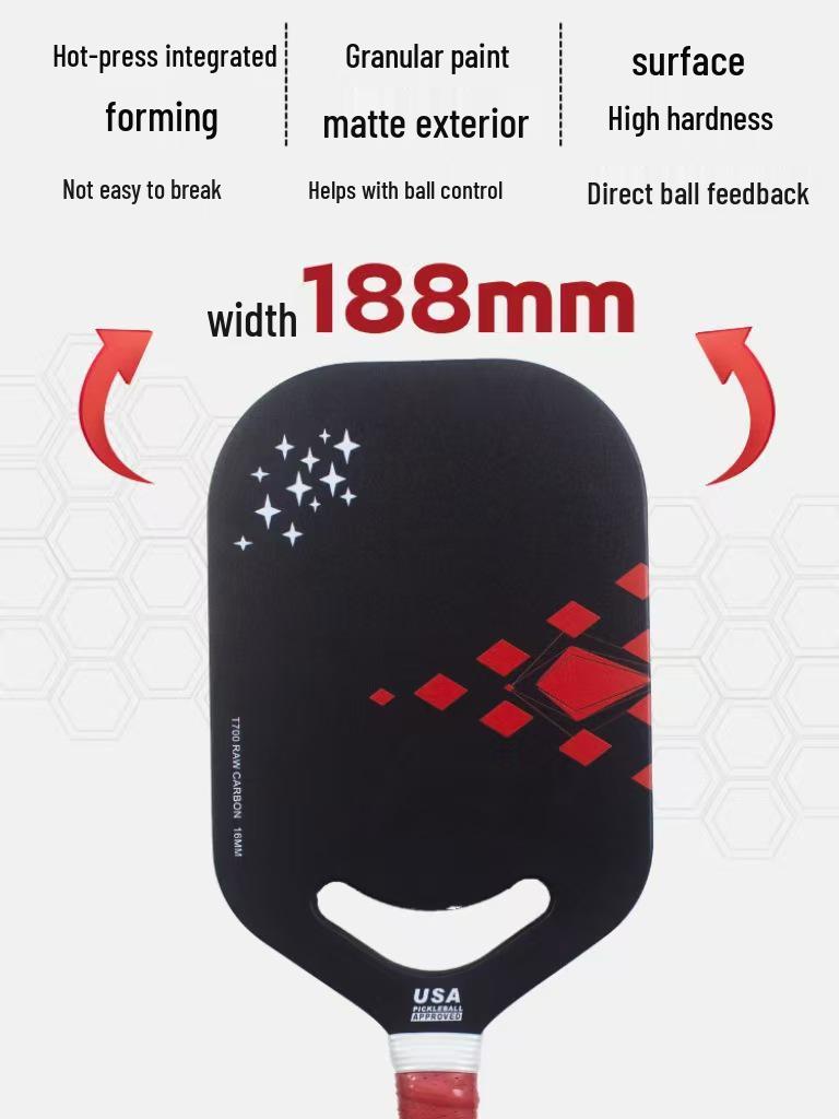 Smiley Face Professionelles T700 Carbonfaser Pickleball Schläger Set