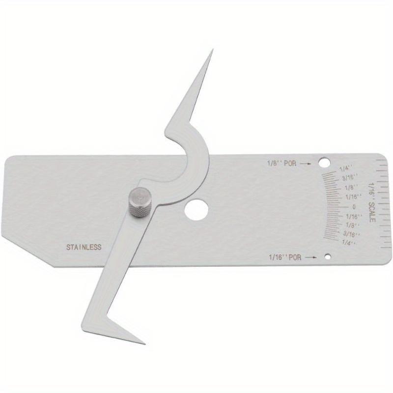 1 Conjunto de Calibre de Soldagem V-WAC Ferramentas de Soldagem Aço Inoxidável Ferramentas de Inspeção de Soldagem Calibre de Fenda Polegada