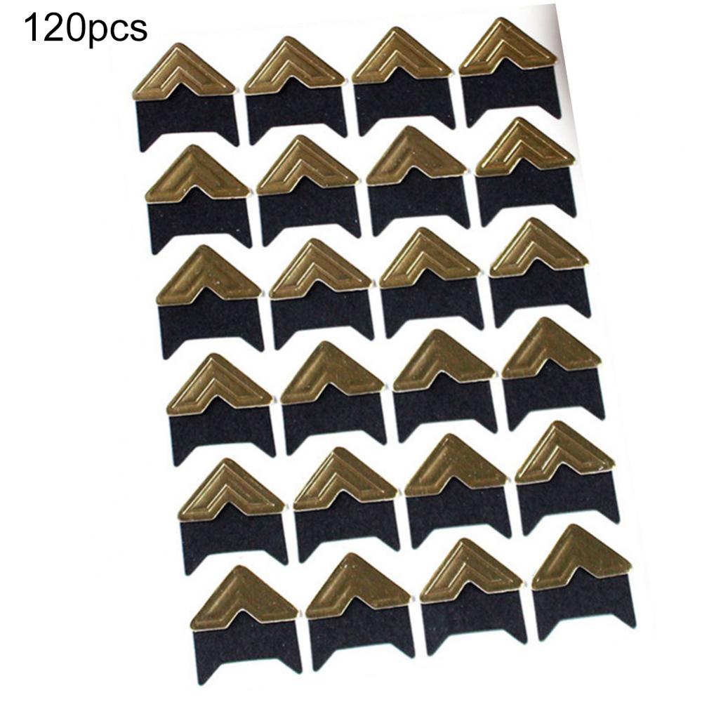 120 Pcs/Lot 5 Sheets Vintage Corner Kraft Paper Stickers For Photo Albums Decor DIY Retro Sticker Frame Decorations Scrapbooking