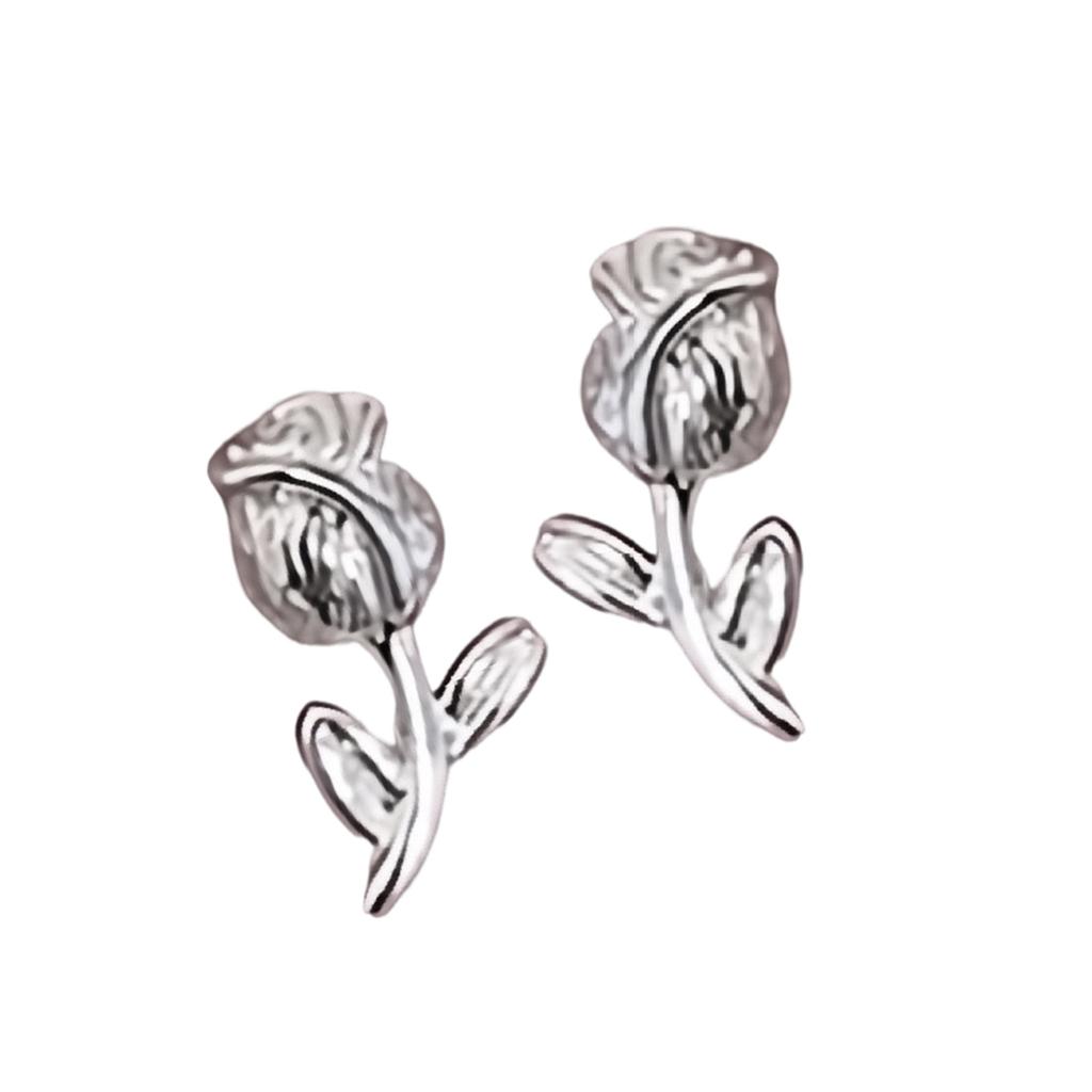 Elegant Tulip Flower Stud Earrings For Women Lightweight Copper Jewelry Perfect Gift For Birthday Anniversary