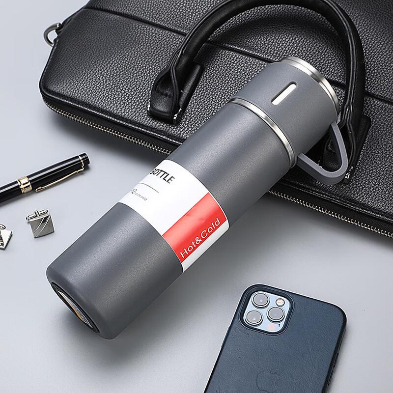 Xiaoyueya 304 Stainless Steel Insulated Bottle with 3 Lids Gift Set