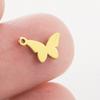 Stylish Reversible Butterfly Pendant Charm Necklace Featuring Crystal Accent for Fashion Trendsetters Daily Use