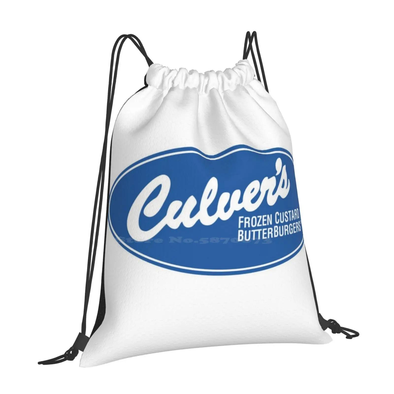 Culver s Logo 3 Fashion Pattern Design Travel Laptop School Backpack Bag Culvers Wisconsin Cheese Curds Burger Custard Americas OneSize