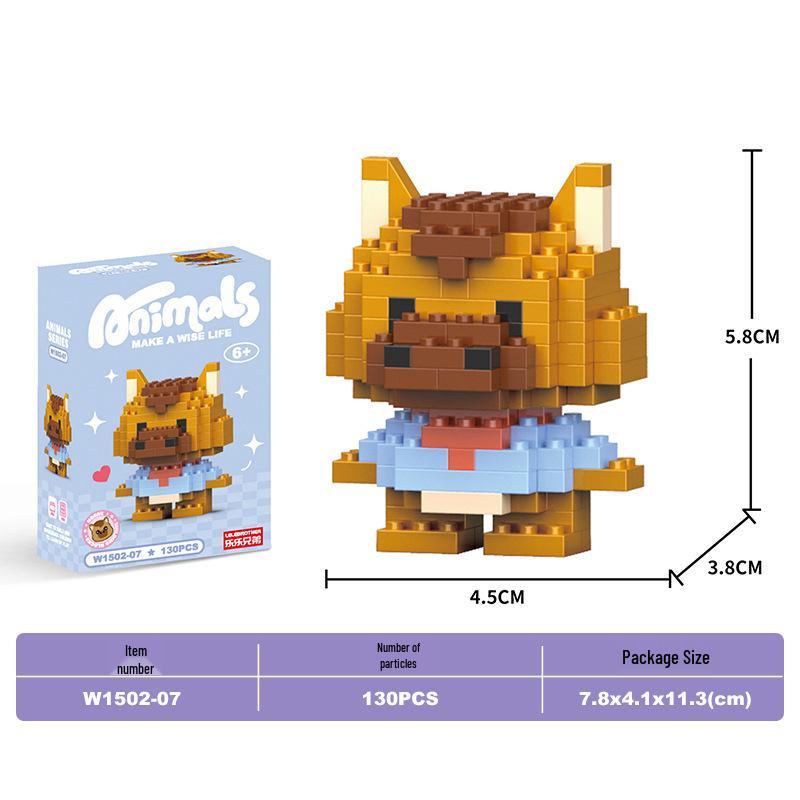 Lele Brothers Micro Building Blocks - Educational Small Animal Sets for Kids, Compatible with Lego, Boys' Toy Gifts