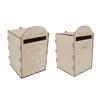 Wooden Wedding Mailbox with Lock Key Plywood Handcrafted Exquisite Vintage Wedding Post Box for Rece