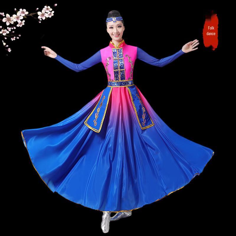 Abito da ballo da spettacolo per adulti in stile mongolo