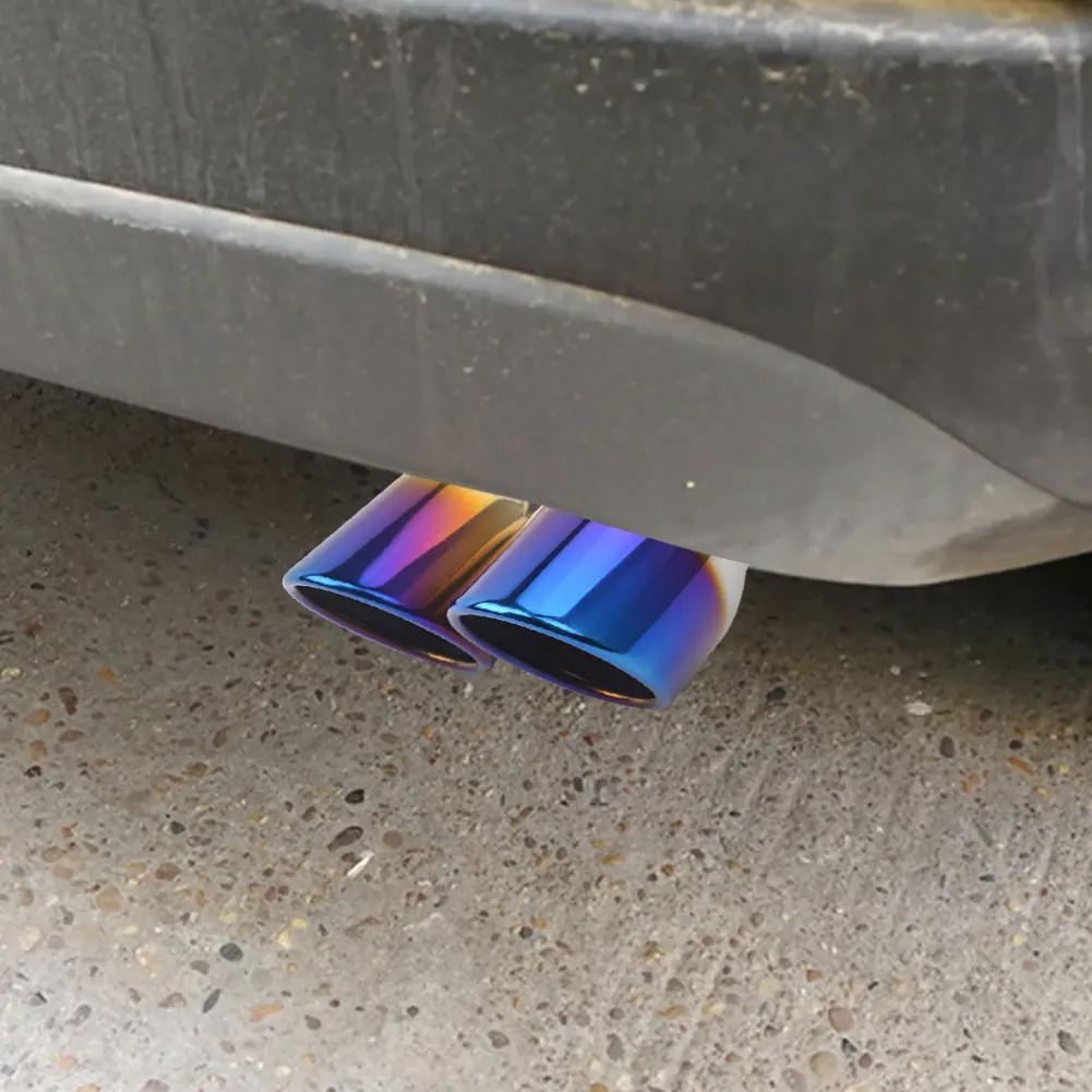 Ponta de Escape Dupla Aparafusada Aço Inoxidável Enrolado Extremidade Quadrada Uma em Duas Corte Duplo Inclinado Ponteira de Escapamento Silenciador Entrada de 3 polegadas