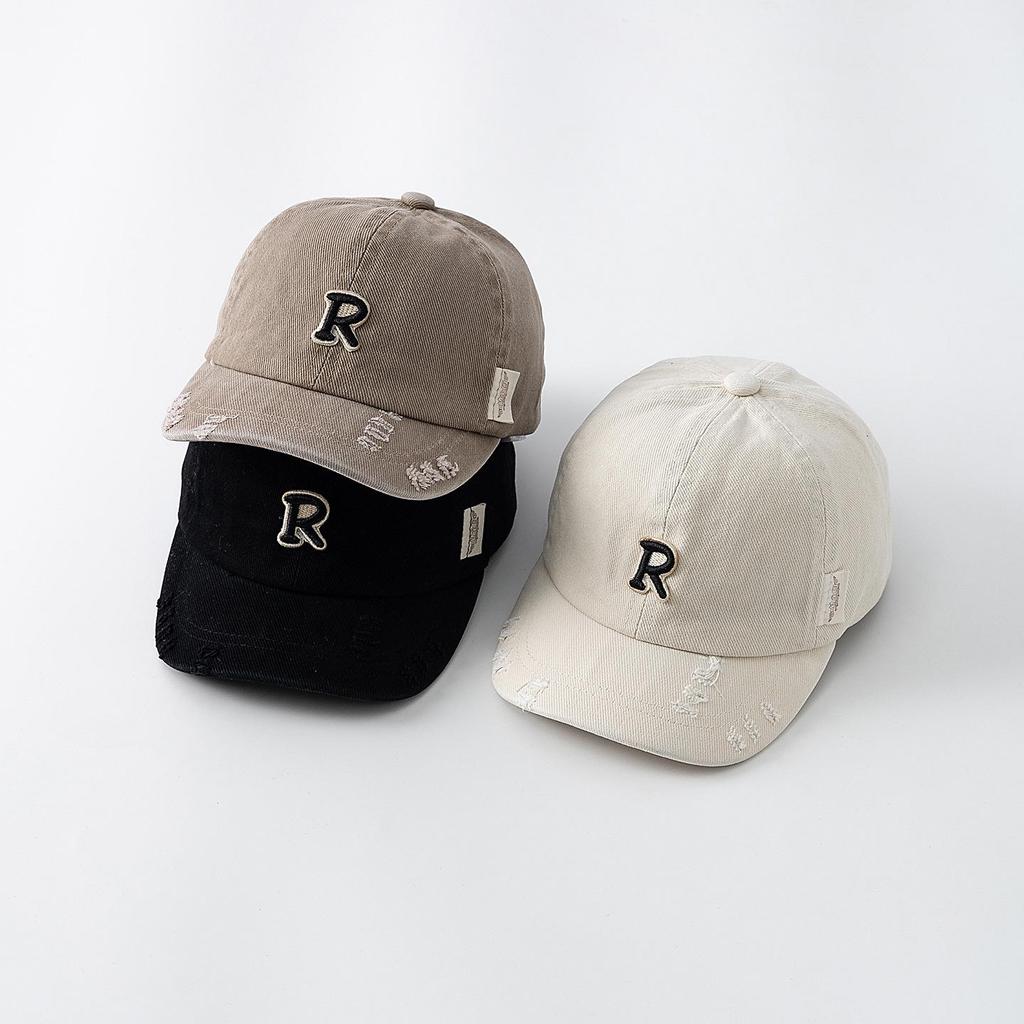 Frühling/Herbst Koreanische Baby-Baseballkappe - Entenschnabel, Mit Buchstaben, Sonnenschutz für Jungen & Mädchen