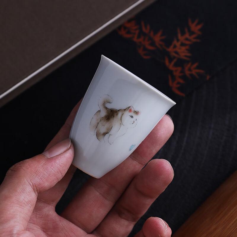 Warm Cat Cafe Ceramic Tea Cup